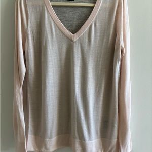 Club Monaco Pink V-Neck Sweater Soft Knit